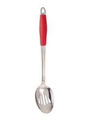 Flamingo Slotted Spoon, Red/Silver