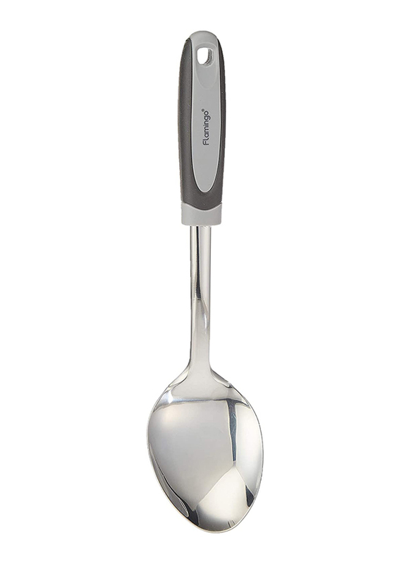 Flamingo U-Shape Stainless Steel Solid Spoon, FL4533KW, Grey/Silver