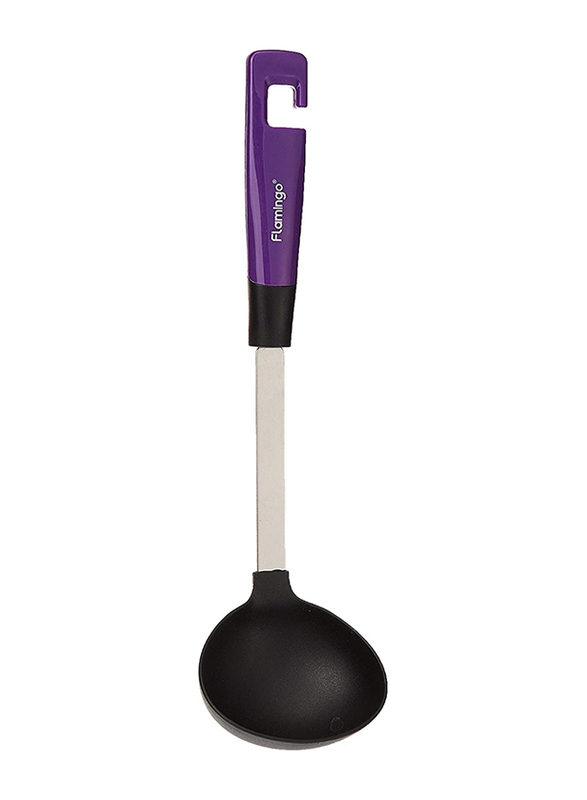 Flamingo Large Nylon Ladle, Black/Purple