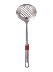 Flamingo Mirror Polish Stainless Steel Skimmer, Silver/Red