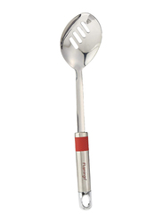 Flamingo Slotted Spoon, Silver/Red