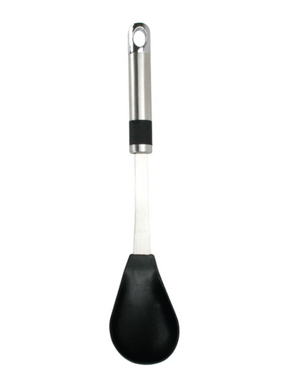 Flamingo Nylon Solid Spoon, Silver/Black