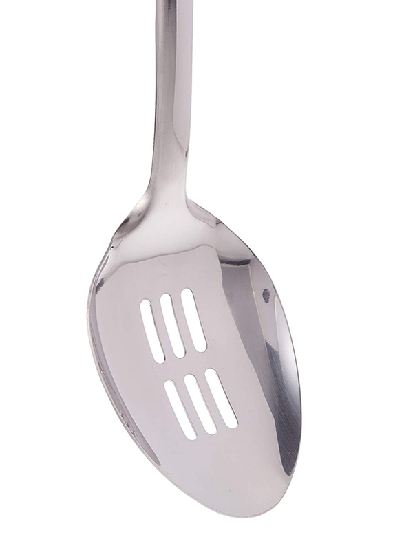 Flamingo Slotted Spoon U Shape with Handle, Silver/Grey