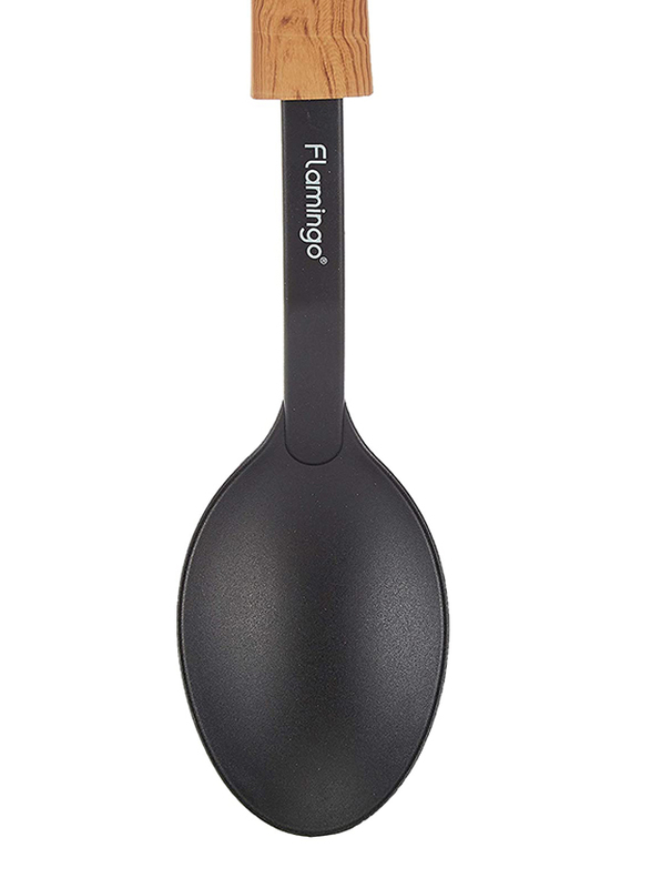 Flamingo Nylon Solid Spoon, Brown/Black