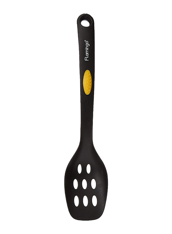 Flamingo Nylon Slottled Spoon, Black