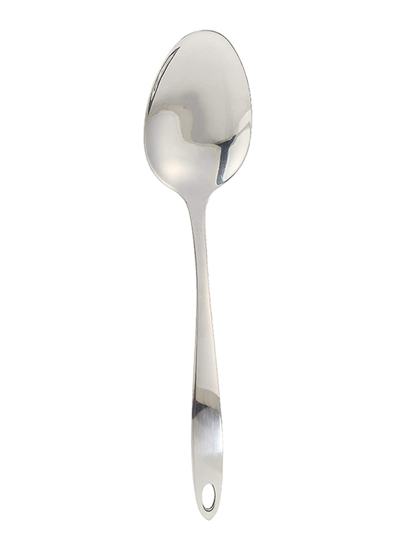 Flamingo Mirror Polish Stainless Steel Solid Spoon, FL4558KW, Silver