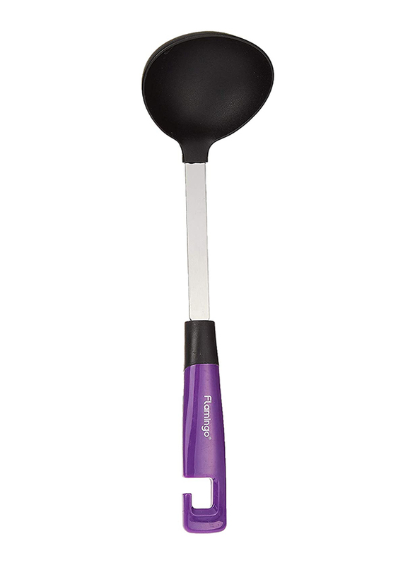 Flamingo Large Nylon Ladle, Black/Purple