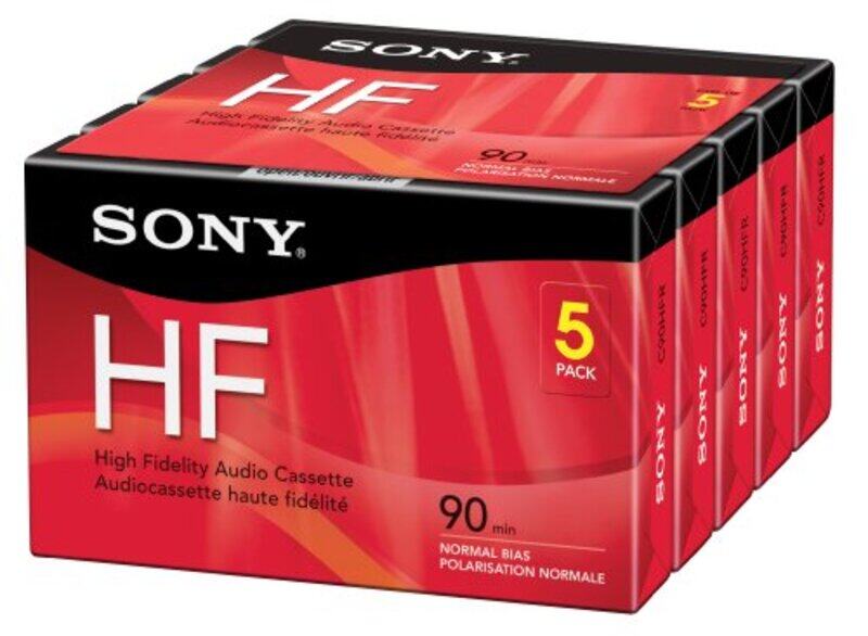 

Sony 90-Minute HF Cassette Recorder, 5C90HFR, Red