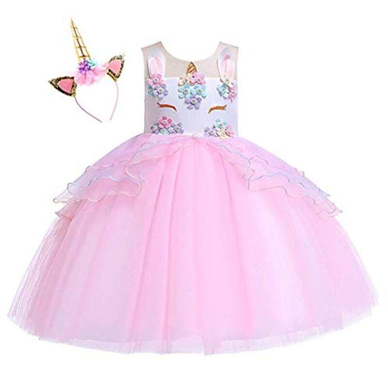 

Fancydresswale Unicorn Dress Up Fancy Costume, Ages 6+, Pink