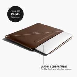 DailyObjects Walnut Brown SnapOn Envelope Sleeve for MacBook Air/Pro 33.02cm (13 inch)