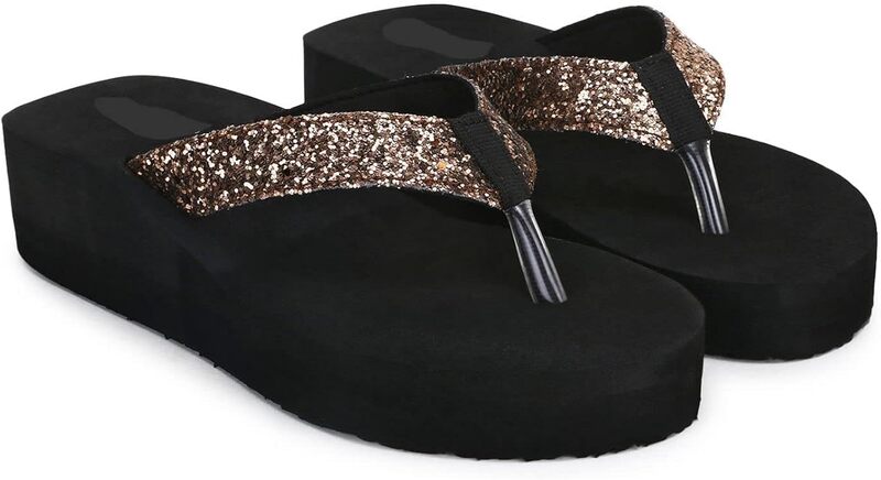 

Doctor Walk Doc021-BlackSimmer House Slipper for Care Dr Orthopaedic Super Comfort Fitting Flat Cushion Chappal Flip-Flop for Women, Gold, 40 EU