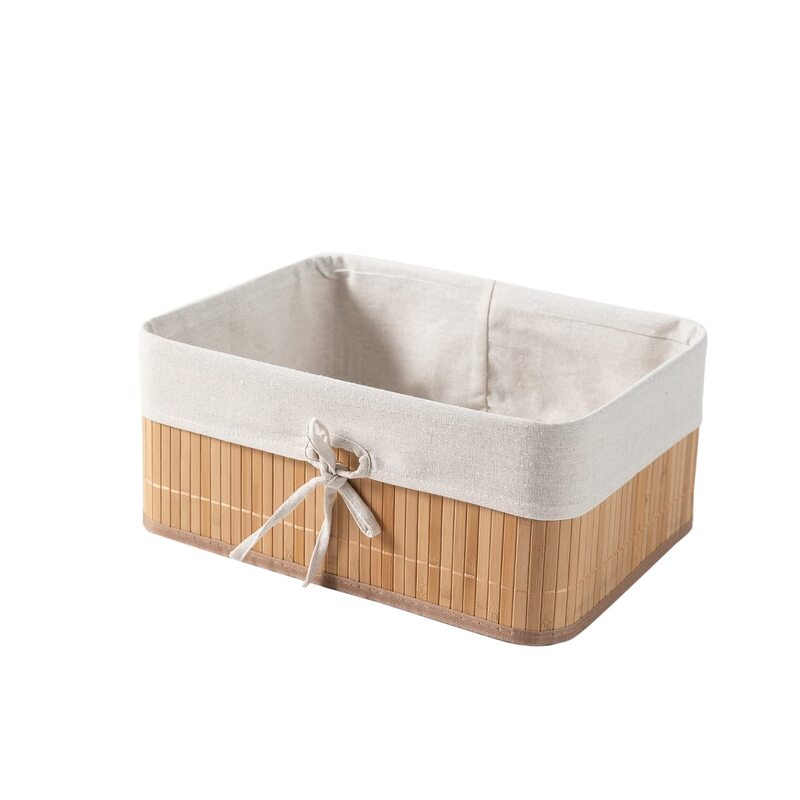 HomeStorie Bamboo Storage Basket Bins Organizer (AR1543-1723L)