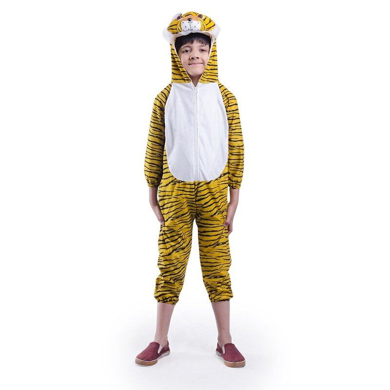 

Fancydresswale Tiger Costume for Kids - Multicolor (6-7 yrs)