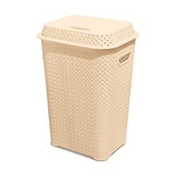 Launet Plastic Laundry Basket Cream 1798g