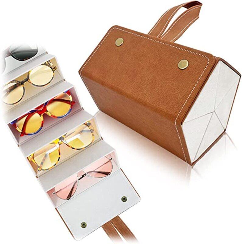 

JD Fresh Sunglasses Organizer Box, Glass Holder Box, spectacle case of sunglasses, Specs case, Brown, 6 Slots