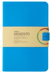 Waff Journal Soft Silicone Cover Memento Notebook, Large, 8.25 Inch x 5.5 Inch, Blue