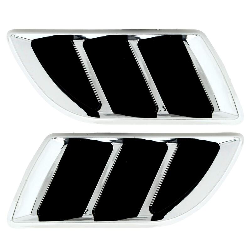 Oshotto FLS-5116 Electroplate Air Flow Intake Scoop Turbo Bonnet Vent Hood Set, Compatible with Toyota Fortuner, 2 Pieces