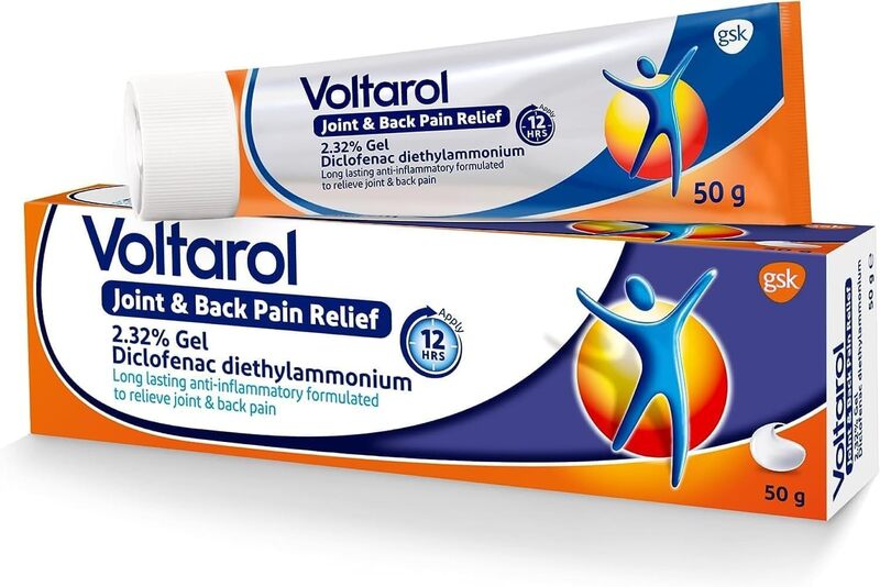 Voltarol Pain Relief Gel, 12 Hour Joint Pain Relief 2.32% Gel (packaging may vary), 50 g (Pack of 1)