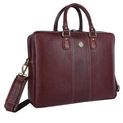 Hammonds Flycatcher Genuine Leather Brown Laptop Messenger Bag