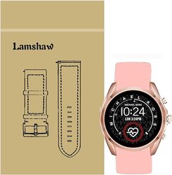 Compatible for Michael Kors Bradshaw 2 Bands, Blueshaw Sport Silicone Replacement Strap for Michael Kors Access Gen 5 Bradshaw Smartwatch (Pink)