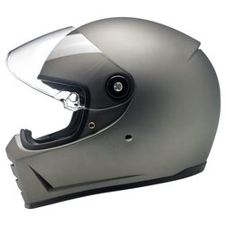 Biltwell Lane Splitter Flat Titanium Full Face Motorcycle Helmet With Visor, X-Large, Grey