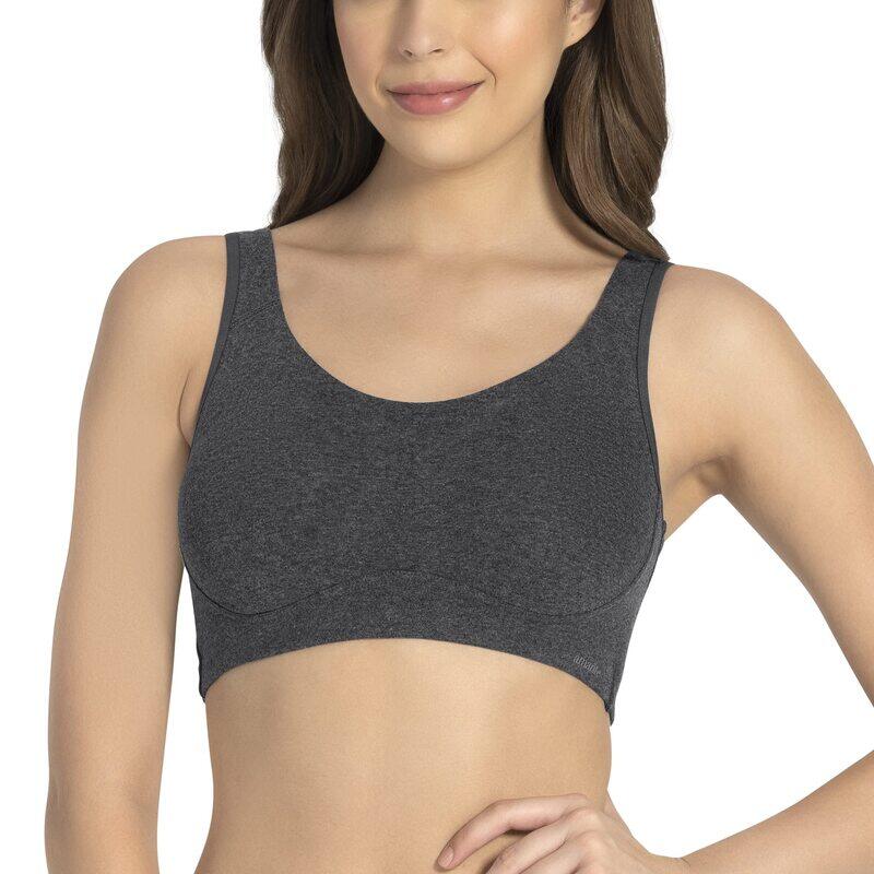 

Amante Double Layered Cups Non-Wired Full Coverage Seamless Superior Cotton Fabric All Day Lounge Cami Bra - BRA78801 (Grey) (XL)