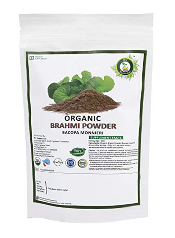 

R V Essential Organic Bacopa Monnieri Brahmi Powder, 200gm