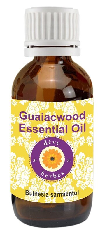 Deve Herbes Pure Guaiacwood Essential Oil (Bulnesia Sarmientoi) with Glass Dropper, 30ml