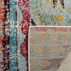 Safavieh Monaco Collection Modern Bohemian Multi Distressed Runner Rug, MNC222F, Multicolour