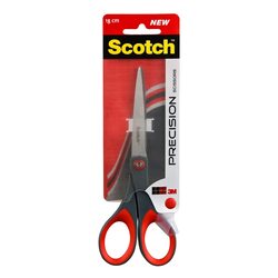 Scotch Precision Office Stainless Steel Blades Scissors, 18 cm, Multicolour