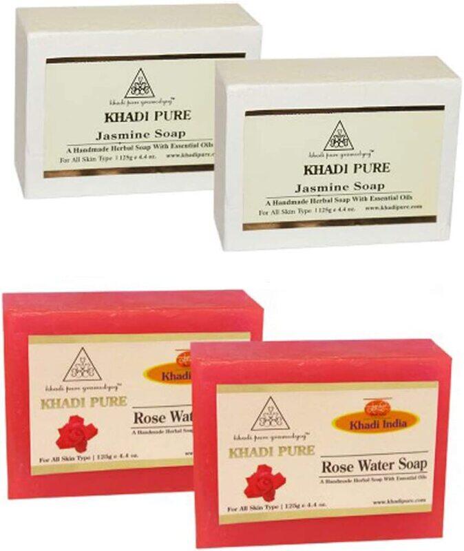 

Khadi Pure Jasmine & Strawberry Soap, 125ml (Pack of 4)