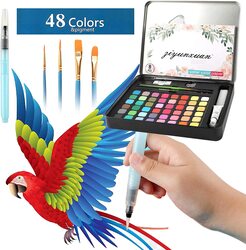 INFINTIY 48 Watercolor Painting Set includes paint brushes, a water tank brush, watercolor sketchbook along with color mixing tray and a gift box drawing kit for Kids, Artists and Beginners