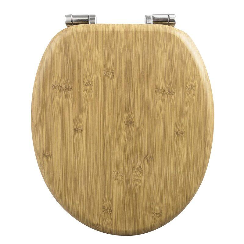 

WOLTU Wooden Toilet Seat, Soft Close WC Seat with Strong Hinge Ideal for Standard Toilet