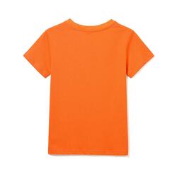 Ninja Kidz Kids Casual Short Sleeve Boy's 100% Cotton Tee Girls T-Shirt, Orange, 7-8 Years