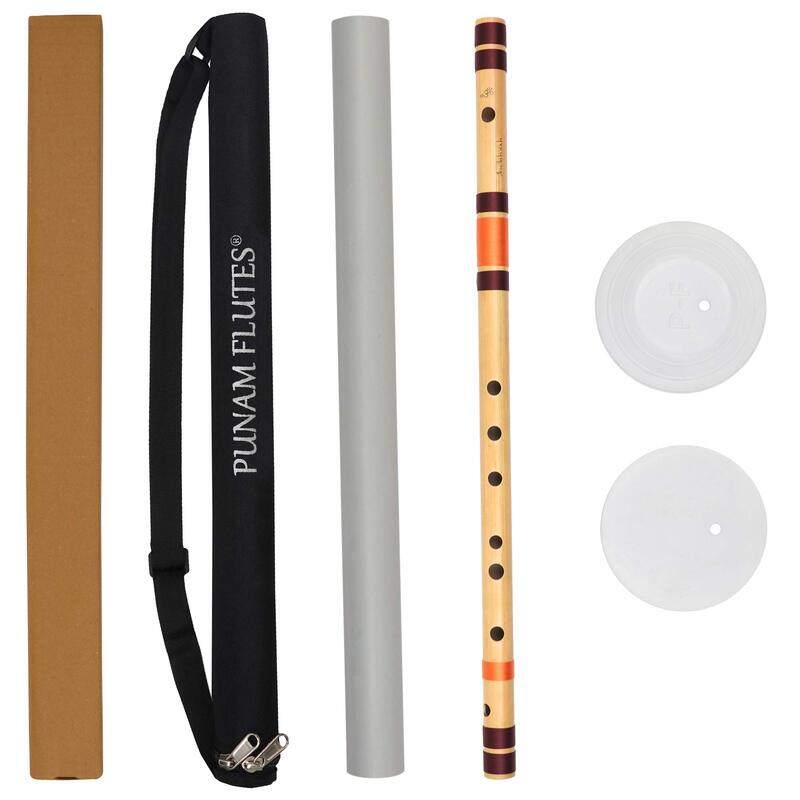 

Punam Flutes G Natural Base Right Hand Bansuri Size 26 Inches