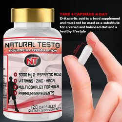 Suppleland Testosterone Booster Supplement, 120 Capsules