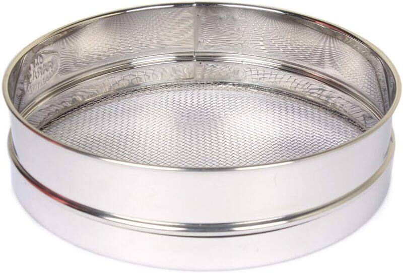 

Colourtales Stainless Steel Wheat Strainer Mesh Sieve Grain Chalni (30 cm Dia)