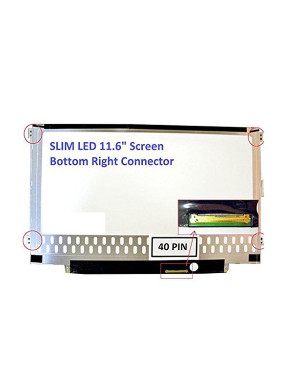 HP Mini 311-1037NR Replacement Laptop LCD Screen, White