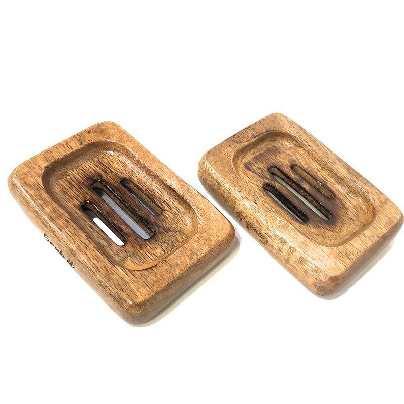 

Grab It Mango Wooden Handmade Soap Dish Soap Case Holder for Shower Bathroom and Kitchen