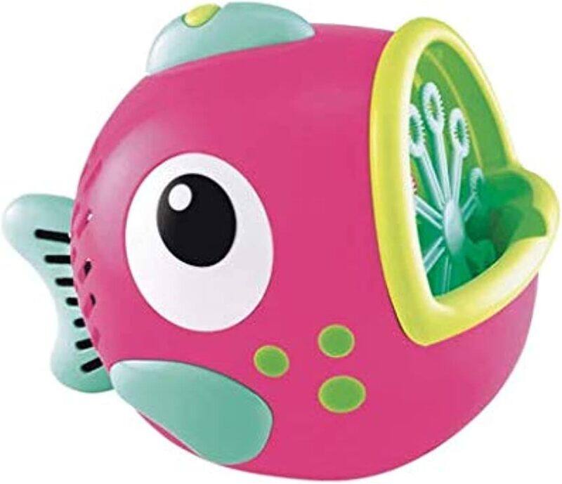 

Early Learning Centre - Flora the Fish Bubble Machine - Indoor & Outdoor Pink Automatic Bubble Blower with Green Swirling Fan (H 16cm) for Children Ag