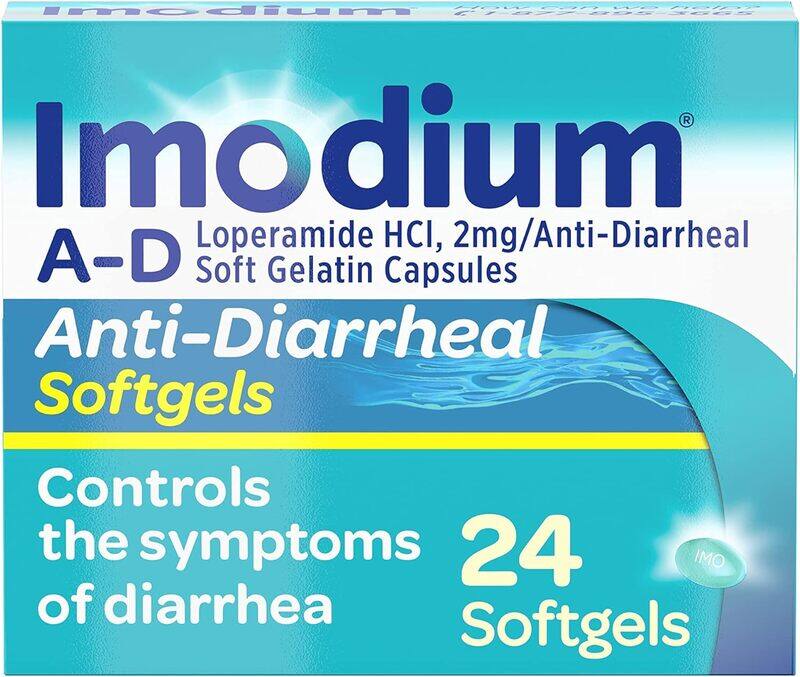 

Imodium A-D Anti-Diarrheal Medicine Softgels with 2 mg Loperamide Hydrochloride per Capsule, Diarrhea Relief to Help Control Symptoms Due to Acute, Ac