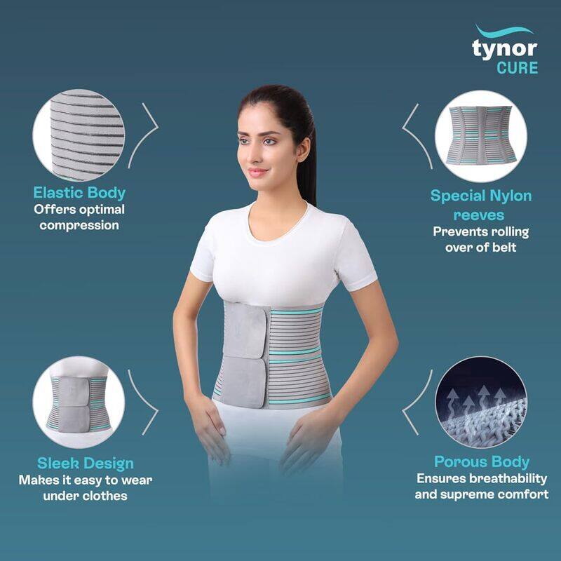 Tynor Tummy Trimmer Or Abdominal Belt - Small (8-Inch Width)