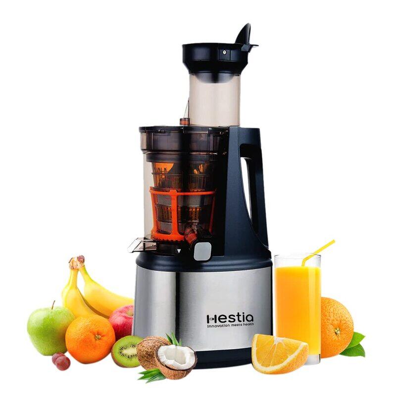 

Hestia Appliances Nutri-Max Cold Press Juicer, Grey/Black/Wine Red