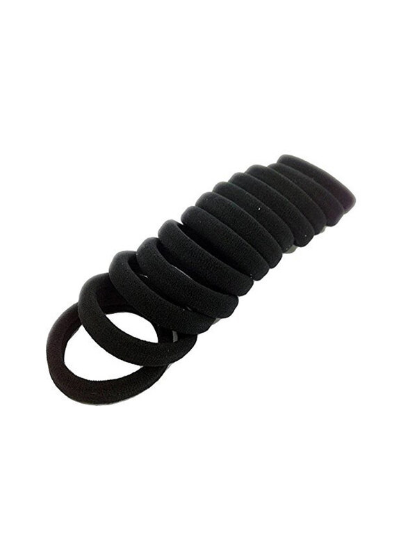 

Fok Elastic Cotton Stretch Hair Ties Bands for All Hair Types, 25 Pieces, Black