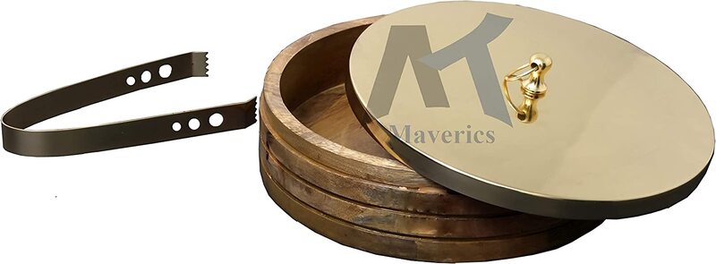 Maverics Brass Solid Cake Plates, 2500ml, Brown