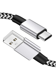Deegotech 10 Feet USB Type C Charger Cable, Fast Charging USB Type-A Male to USB Type-C Cable for Suitable Devices, Black/Grey