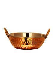 Taluka 7 x 2.9 Inches Approx Hammered Copper Kadhai, 700ml, Copper