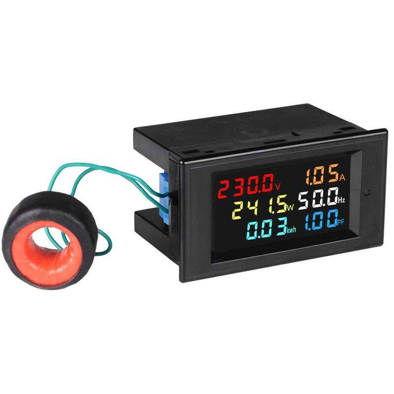 

amiciSense Digital Energy Meter Single phase 6 in 1, 40V-300V AC 100A Power Meter with Multi-Colour Display (22kW)