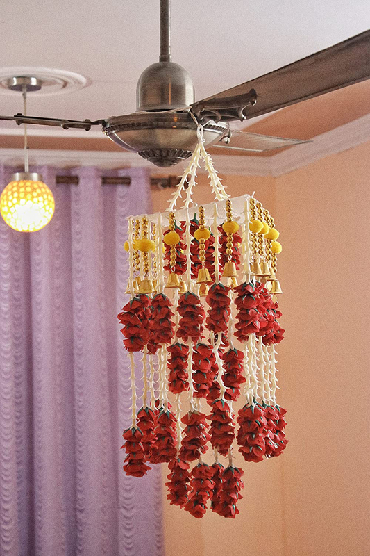 Dannyboyzs Artificial Hanging Flower Garlands Chandelier, Multicolour