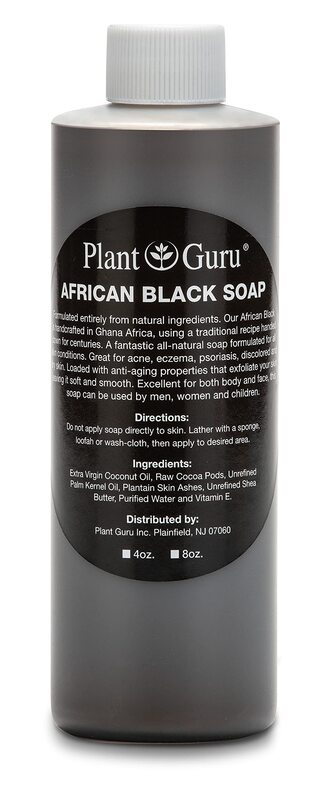 Plant Guru African Black Soap Liquid, 8oz